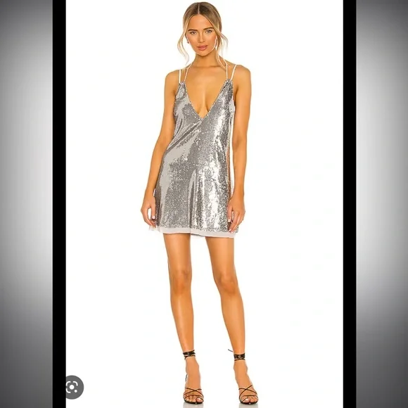 double take sequin mini dress Free People Dresses | New Free People Double Take Sequin Mini Slip Dress | Color: Black | Size: M